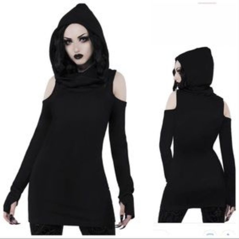 Killstar XS Bibliomancy Hooded Top nwt